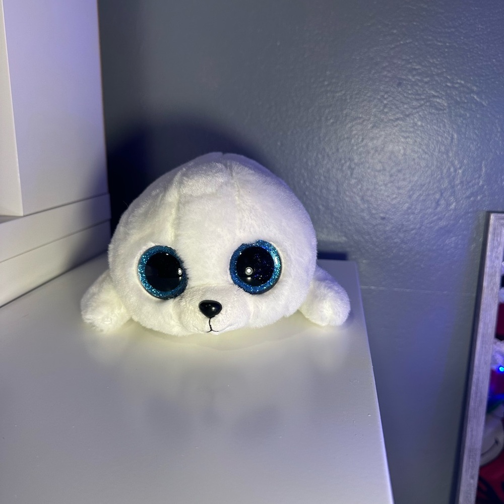 Ty Plush White Beanie Boo ICY 7" Seal